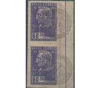 1949 C245 4° CENTENÁRIO DA FUNDAÇÃO DE SALVADOR- BA CARIMBADO EM 29.3.49, COM GOMA - 7824